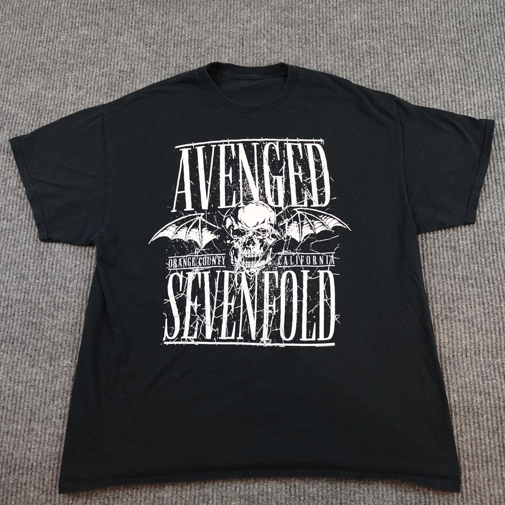 Avenged Sevenfold Shirt Mens XL Black Tour 2016 Band Graphic Tee Double Sided